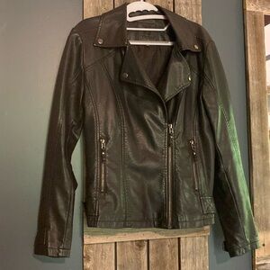 Max Studio Faux Leather Moto Jacket (NWOT)